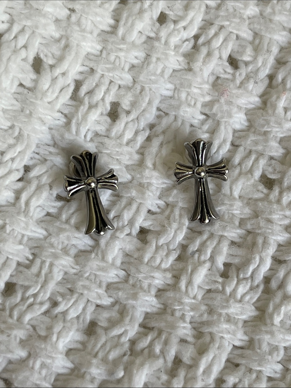 Sterling Silver Cross Earrings